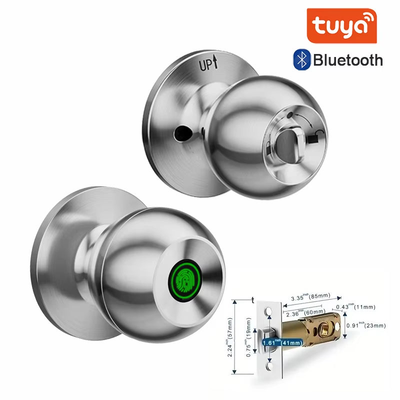 with Tuya Biometric Fingerprint Smart Door Lock Electronic Lock Keyless Security Door Entry Home House Apartment